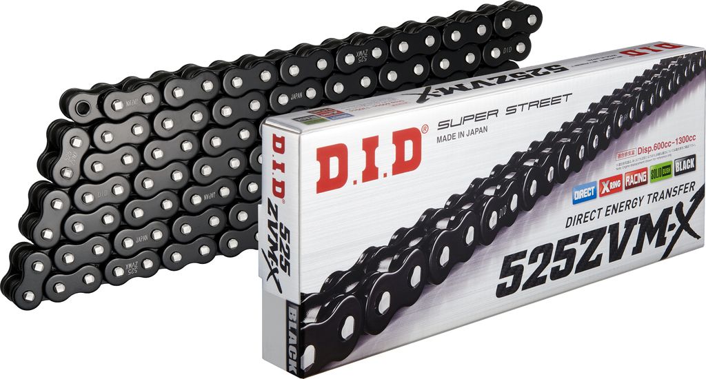 D.i.d-Kette hat 525 zvmx2 110n Black Raven geöffnet