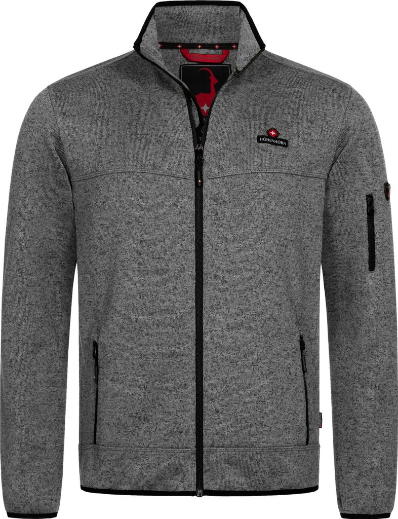 Höhenhorn Tacul Herren Jacke Fleece Strickjacke Grau Gr. XL Produktbild 
