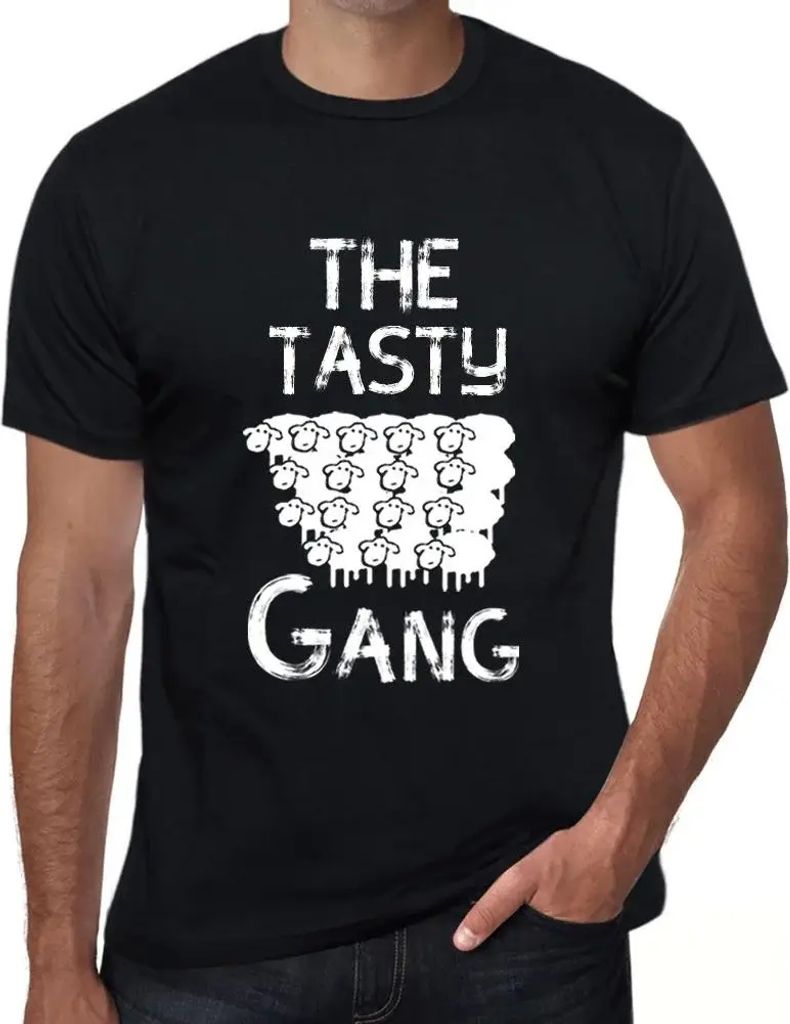 Herren Grafik T-Shirt Die leckere Bande – The Tasty Gang – Öko-Verantwortlich Vintage Jahrgang Kurzarm Lustige Druck Geburtstag Geschenk Mann