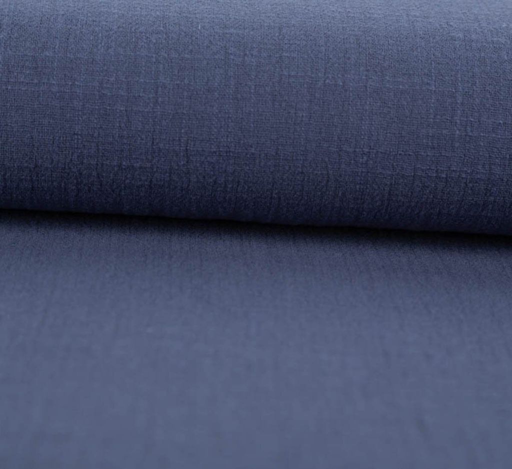 Baumwollstoff Meterware Baumwolle Slub washed jeansblau 1,30m