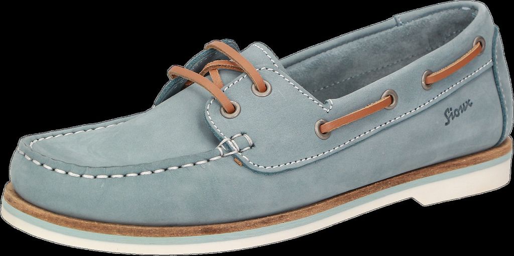 SIOUX Damen NAKIMBA-700 Schuhe Mokassin Bootsschuhe Segelschuhe, Farbe:Blau, Größe:EUR 38