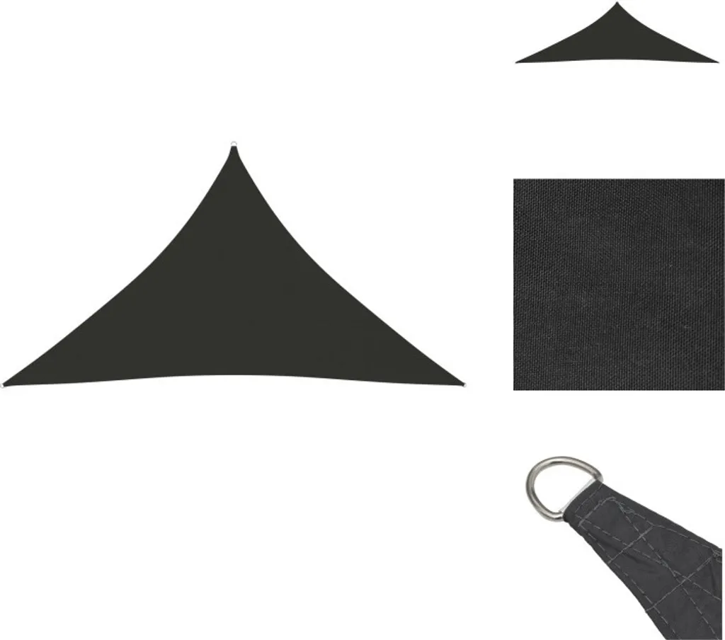 vidaXL Tenda da sole in tessuto Oxford triangolare 3x3x4,24 m antracite - Ombrelloni e tende da sole