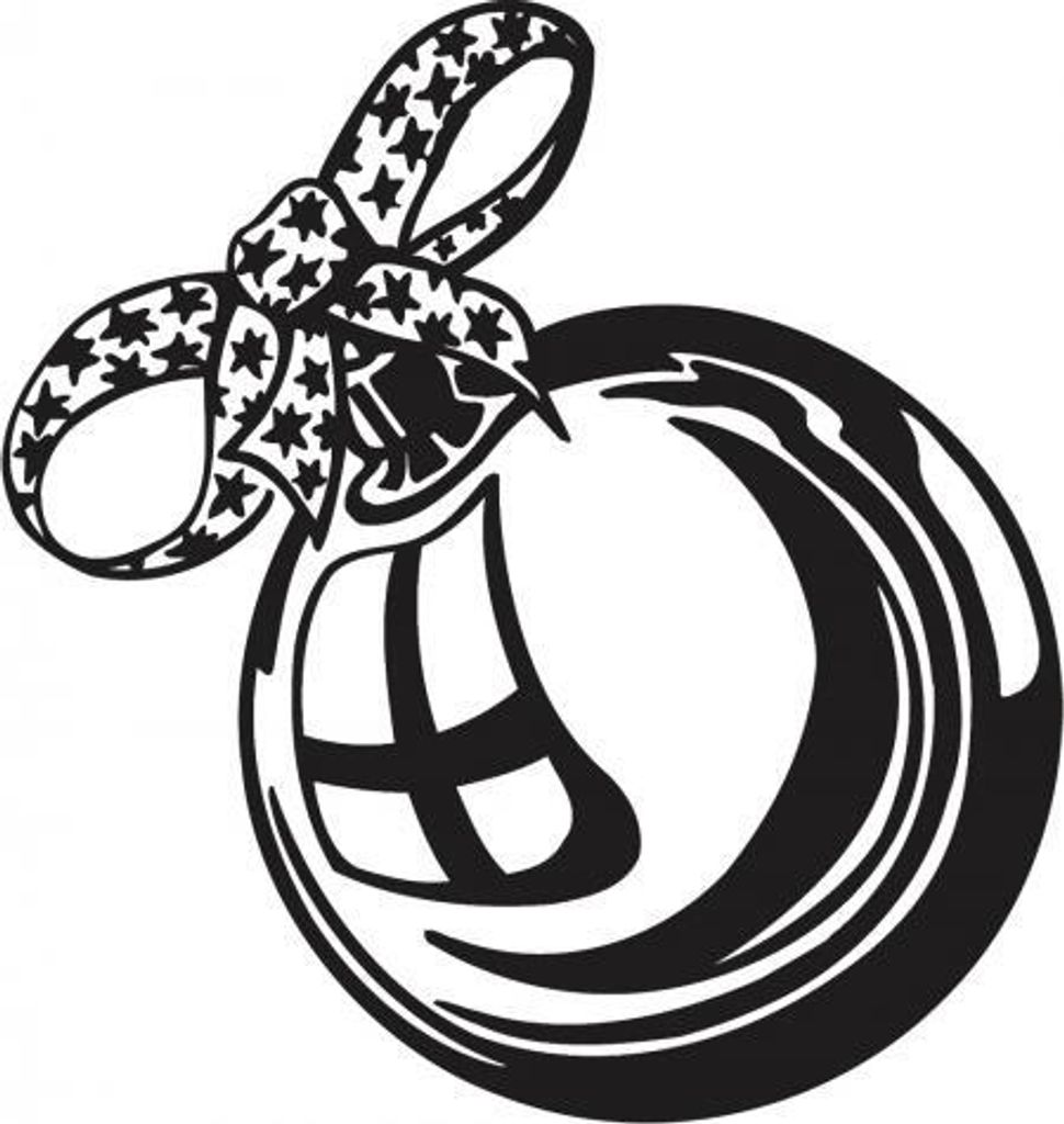 Wandtattoo Dekorfolie Weihnachtskugel WD0803 - verschiedene Farben zur Wahl Color - schwarz Größe - 175cm