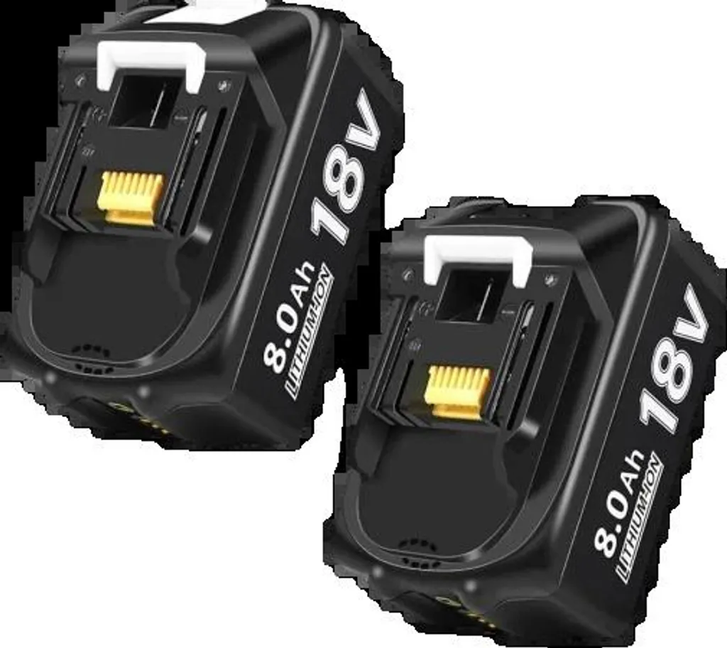 Batteria di ricambio, capacità 8000 mAh, compatibile con la serie BL1830, 2 pezzi da 80 Ah