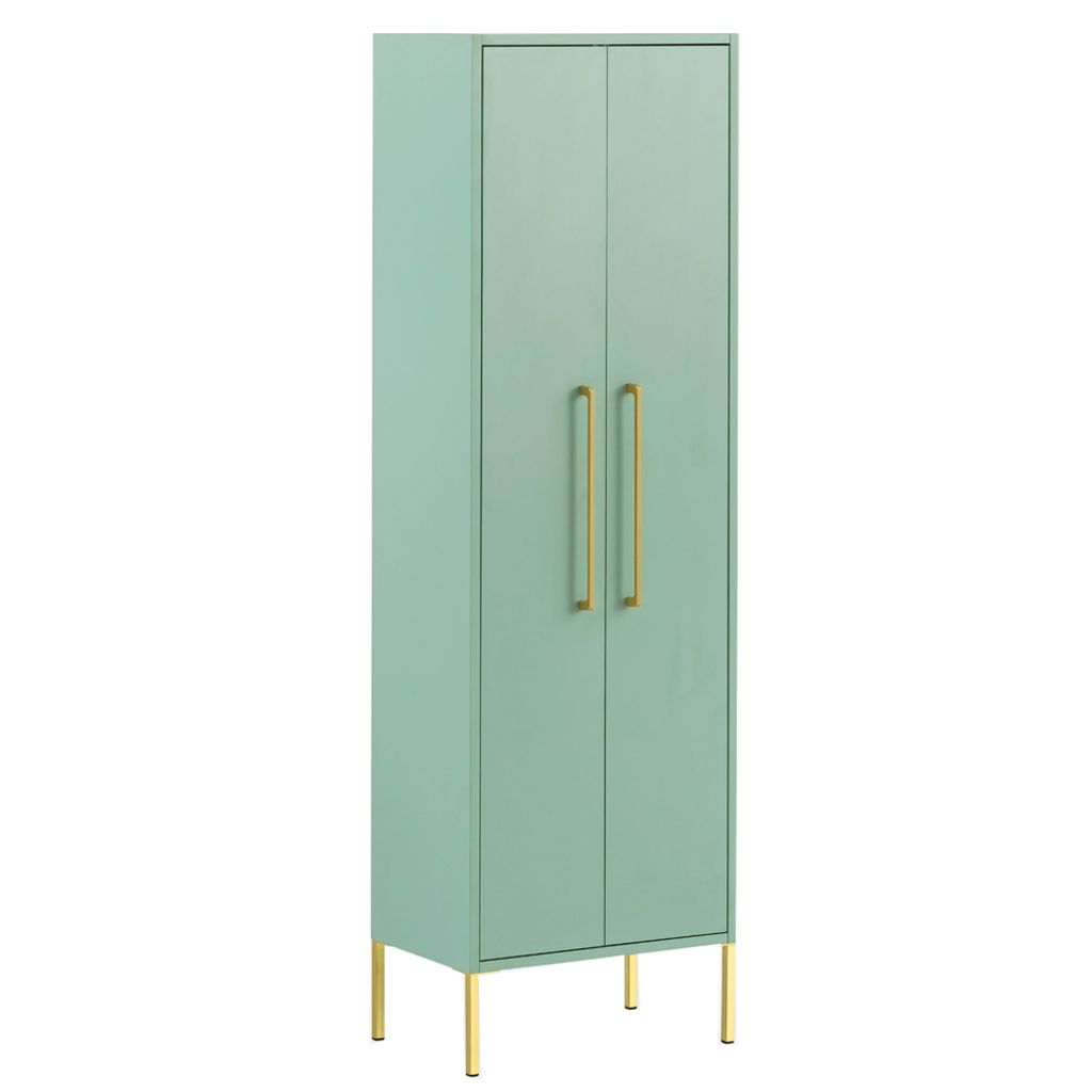 Badezimmer Hochschrank SARAY-80 in Mintgrün, B/H/T: ca. 46,2/154,7/30,1 cm