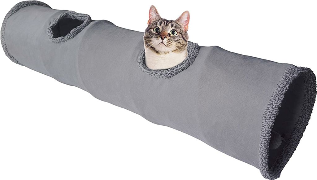 Pet Craft Supply Dino Katzentunnel - 5-in-1 Spieltunnel Mit Plüschschwanz Für Katzen & Kleintiere