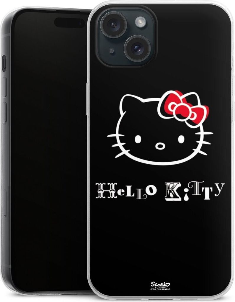 DeinDesign Slim Hülle für Apple iPhone 15 Plus Silikon Case Ultra Dünn Handyhülle Fanartikel Hello Kitty Kawaii