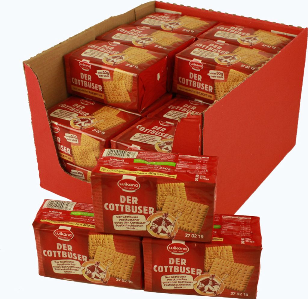 Der Cottbuser Butterkeks mit Honig 24er Pack (24 Packungen Produktbild 