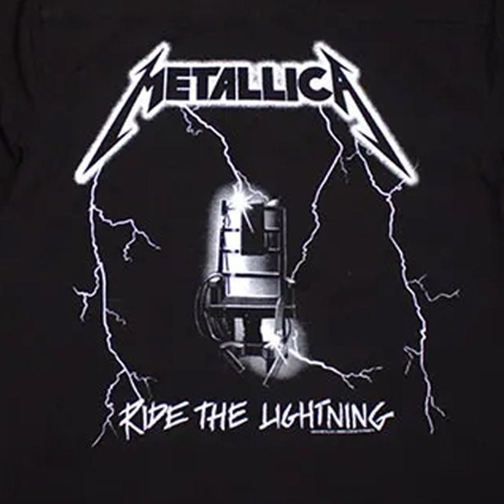 Metallica Ride The Lightning (White) Official Men's Unisex T