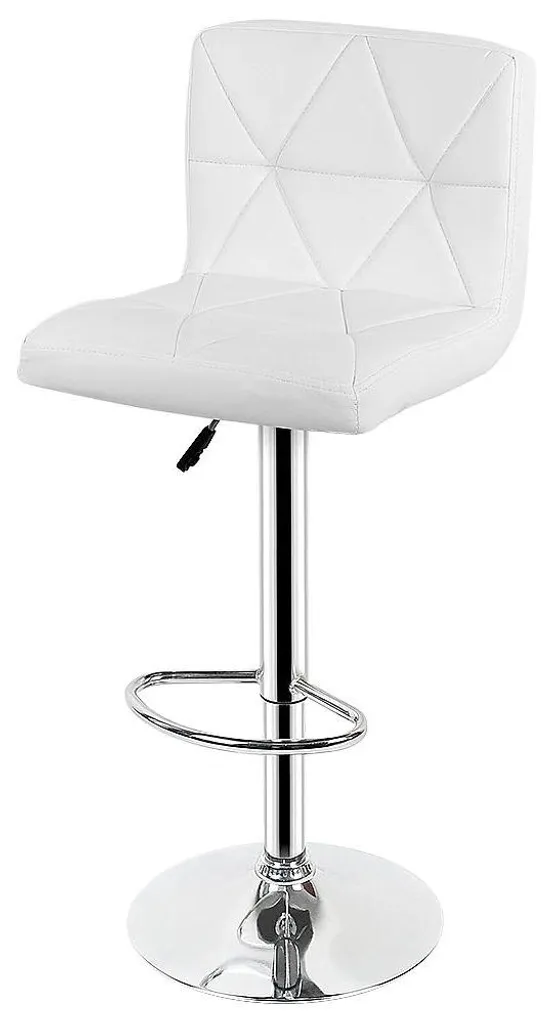 Tabouret de bar blanc pour îlot central de cuisine hauteur personnalisée