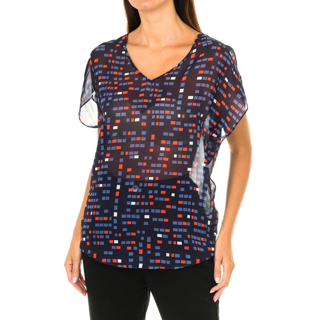 Armani Jeans Damen-Kurzarmbluse mit V-Ausschnitt 3Y5H65-5NTAZ