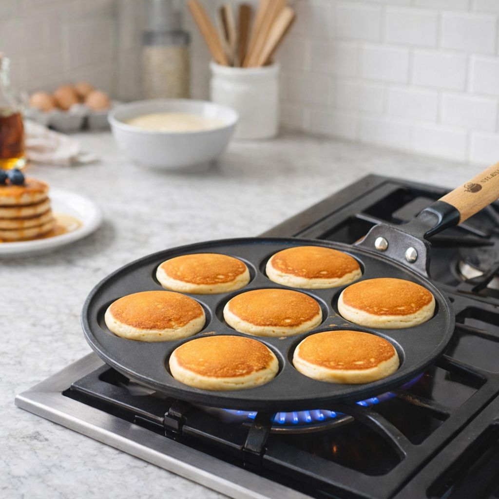 Gusseisen Pancake Pfanne für Induktion, 27 cm – Pfannkuchen