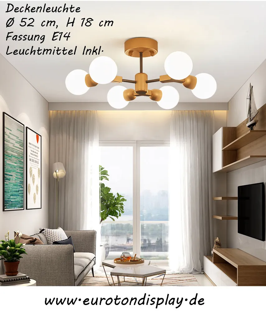 Grand Plafonnier Design Blanc avec Éclairage CCT Variable et Culot E14 - 3