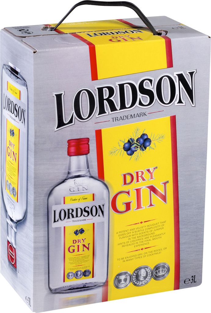 Bag-in-Box - Gin - Lordson 3 L., Box mit:1 Box Produktbild 