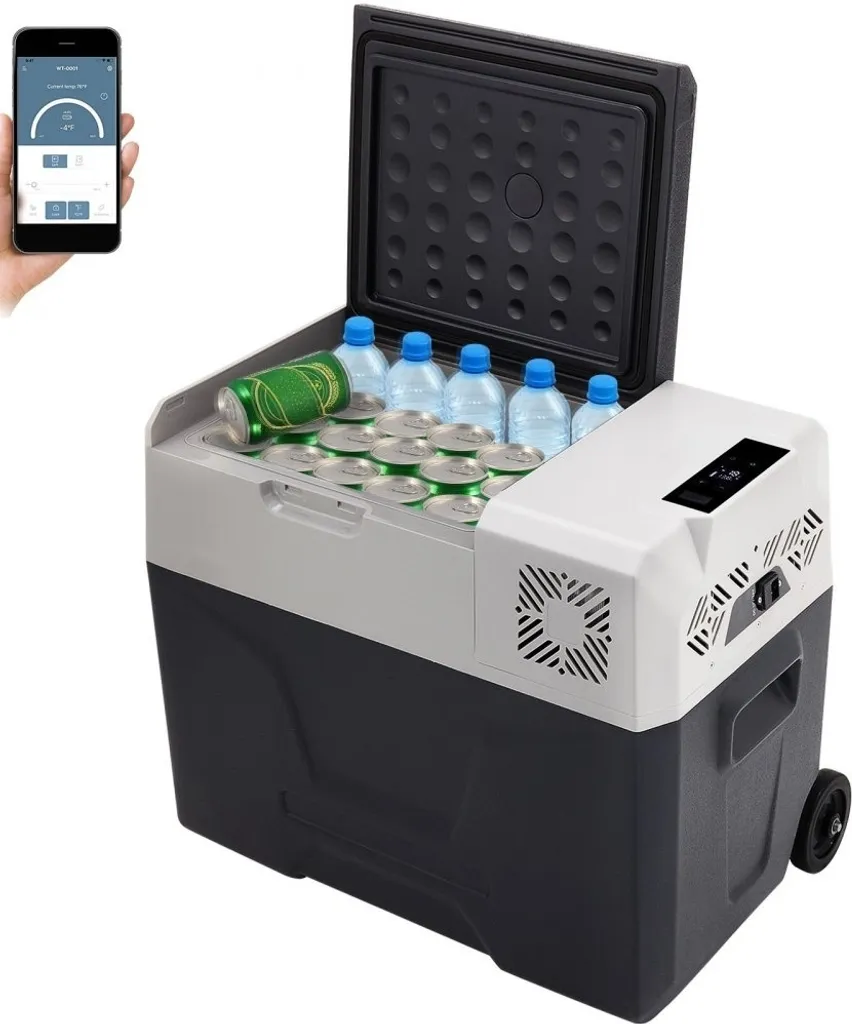 Glacière inox à compresseur 35L - Mini réfrigérateur voiture silencieux