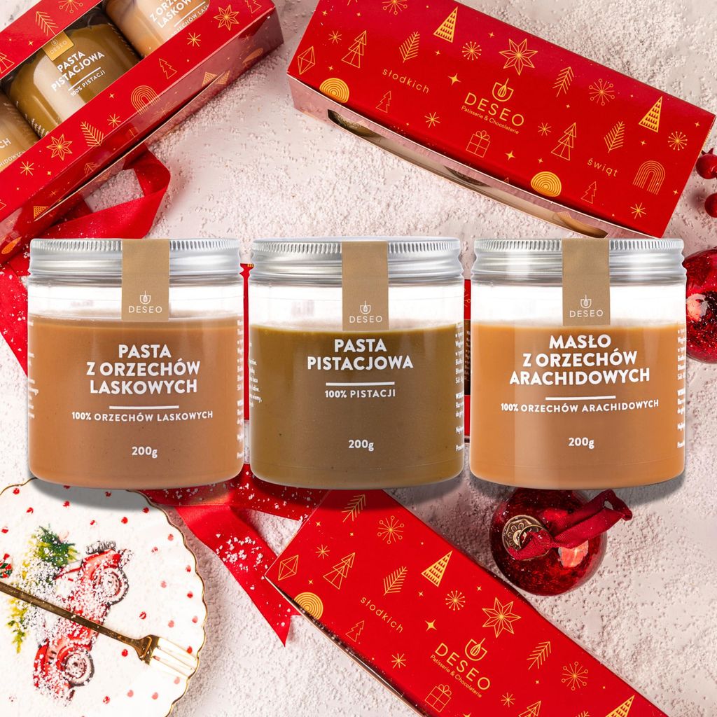 ORIGONUTS by DESEO - Weihnachtsgeschenk - Feinkost Geschenkset mit Nussmus, Nusscreme - Geschenk zu Nikolaustag, Weihnachten für Frauen und Männe...