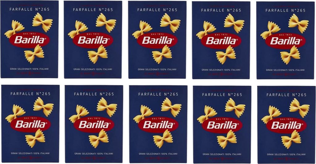 10x Pasta Barilla Farfalle Nr. 265 italienisch Nudeln 500 g Produktbild 