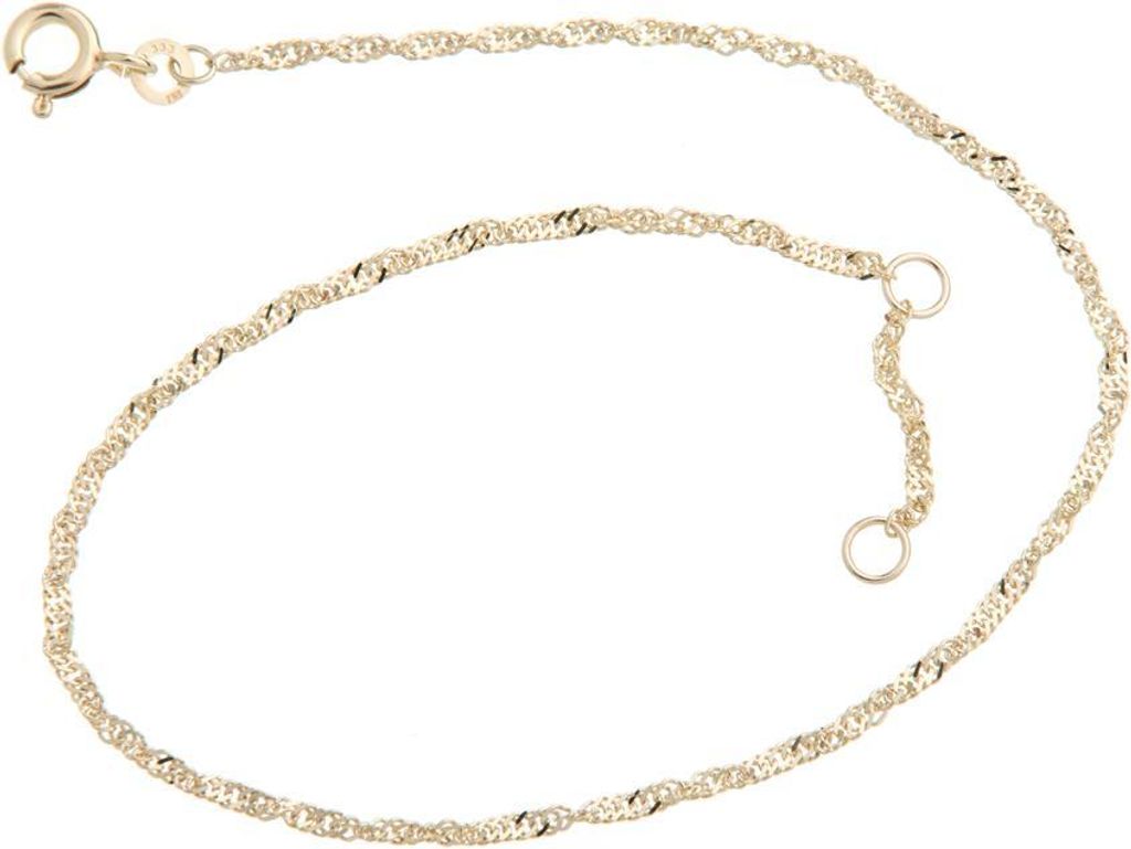 SILBERKETTEN STORE Fußkette Singapur 1,8mm - 333 Gold, Länge wählbar von 23-30cm - 26cm