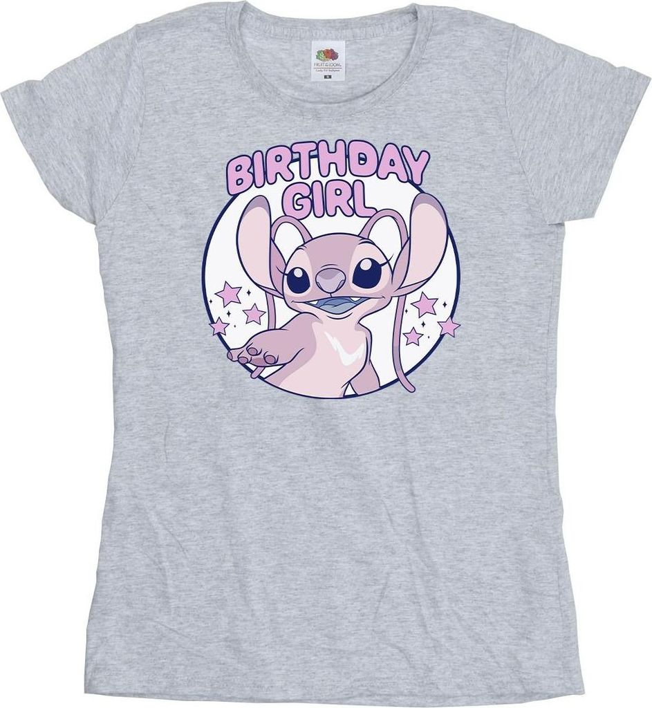 Lilo & Stitch - "Birthday Girl" T-Shirt für Damen BI54452 (XXL) (Grau)