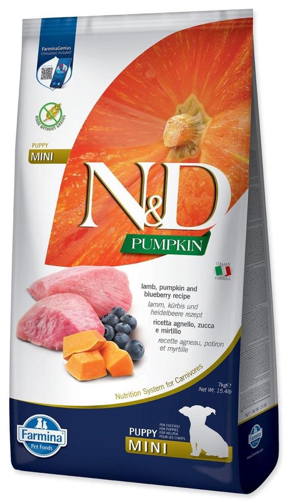 FARMINA N&D GF PUMPKIN LAMB & BLUEBERRY PUPPY 7 kg Obrázok produktu 