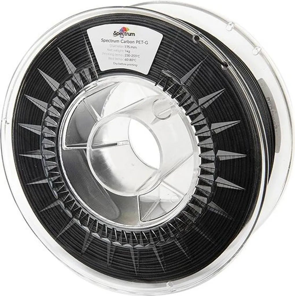 Filament Noir PET-G Carbon 1.75mm Spectrum 80467 Anti-Warping 500g