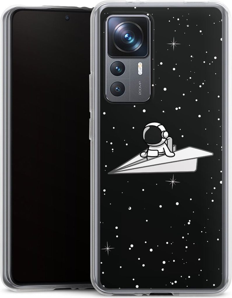 DeinDesign Handyhülle für Xiaomi 12T 5G Silikon Hülle Case Smartphone Schutzhülle Astronaut Comic Papier