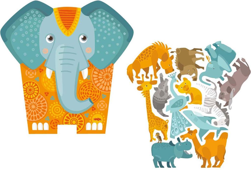 Haba 2in1 puzzle Olifant Image du produit 