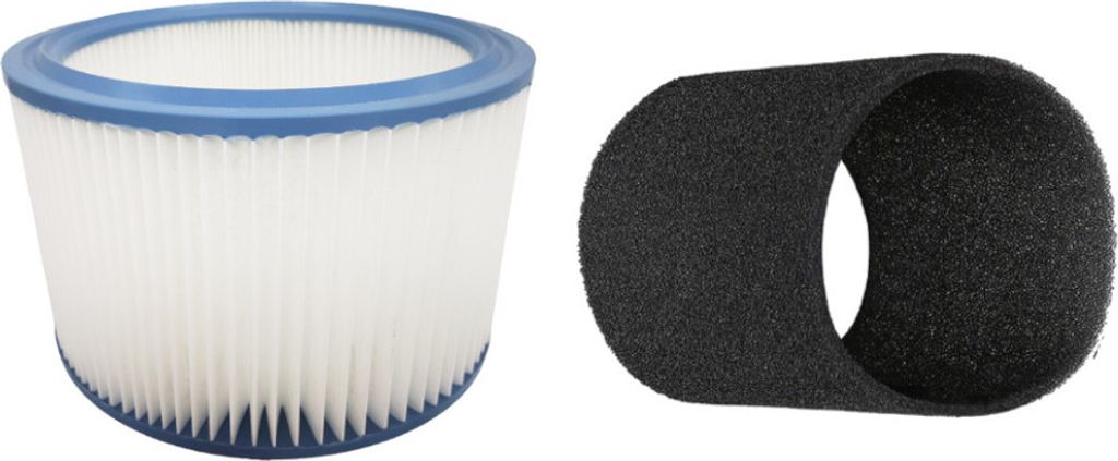 Trade-Shop 2in1 Set: Patronenfilter + Motorfilter kompatibel mit IPC/Soteco NRG 1/30 TC Cleaner, Metabo ASA 30 L PC Inox, ASA 25 L PC Staubsauger