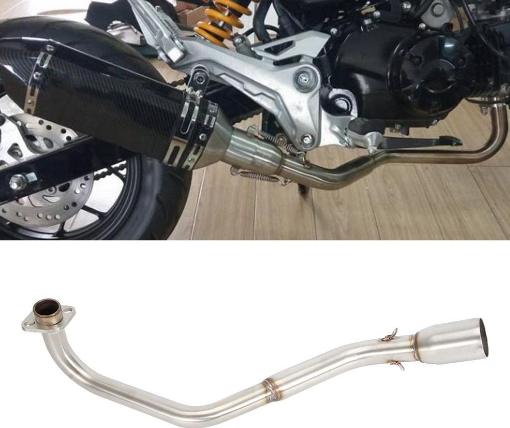 Auspuff-Mittelverbindungsrohr, Schalldämpferrohr aus Edelstahl für Motorräder