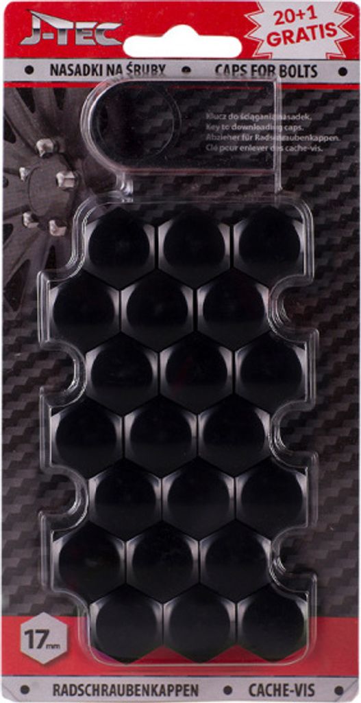 J-TEC Radmutterkappe J21301 Kunststoff Blisterpack Produktbild 