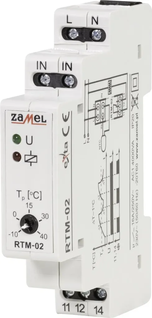 RTM-02 EXTA Zamel régulateur de température modulaire haute précision