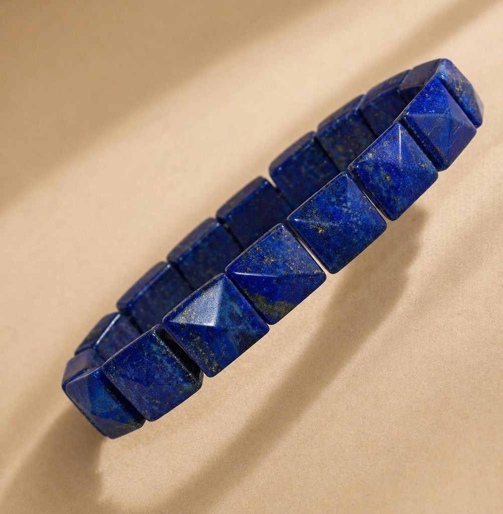 Lapislazuli Armband azurblaue Lapis Edelsteine 190ct 20