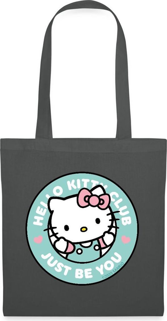 Spreadshirt Hello Club Kitty Just Be You Stoffbeutel, One size, Graphite