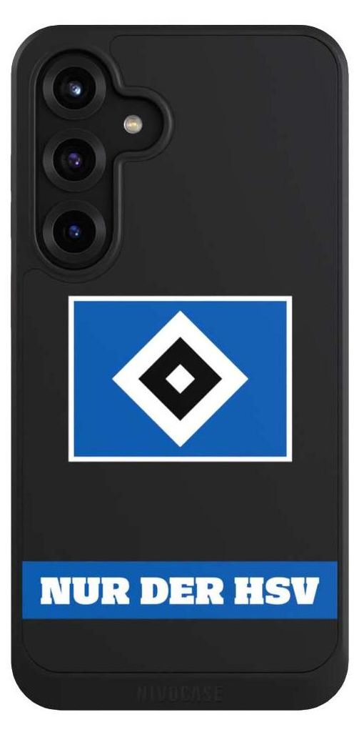 NIVOCASE Hülle für Samsung Galaxy S25+ Handyhülle NIVOcore Case Schwarz HSV Hamburger SV Statement