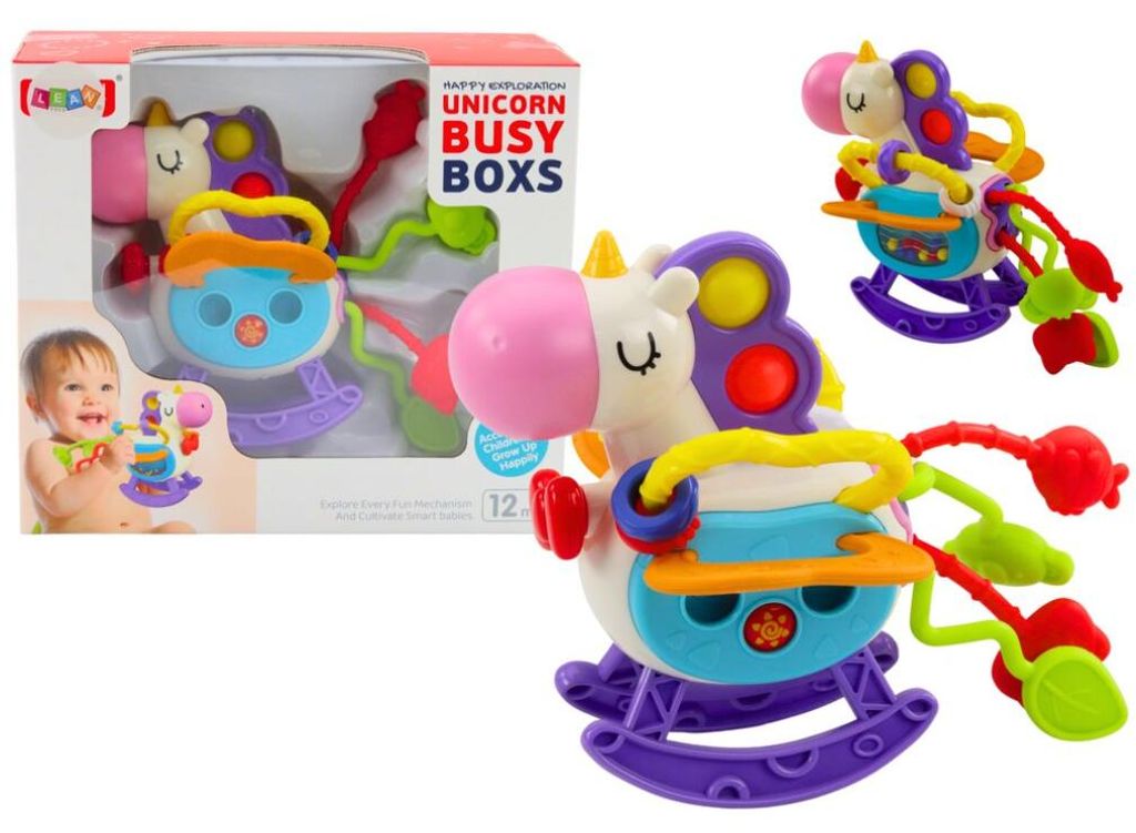 Leantoys Sensorisches Spielzeug Pferd Rasselelemente aus Gummi