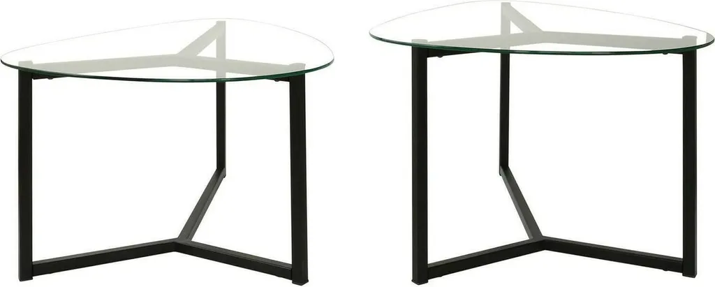 Table Basse de Salon Noire Flora - Mobilier Modulable au Style Graphique