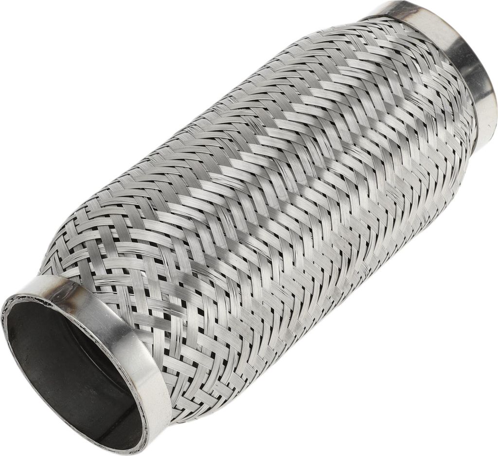 Auto Auspuff Flexrohr 2,83 Zoll Außendurchmesser Flexibles Geflochtenes Auspuffrohr | Universelles Flexibles Rohr Silberton 1 Stück