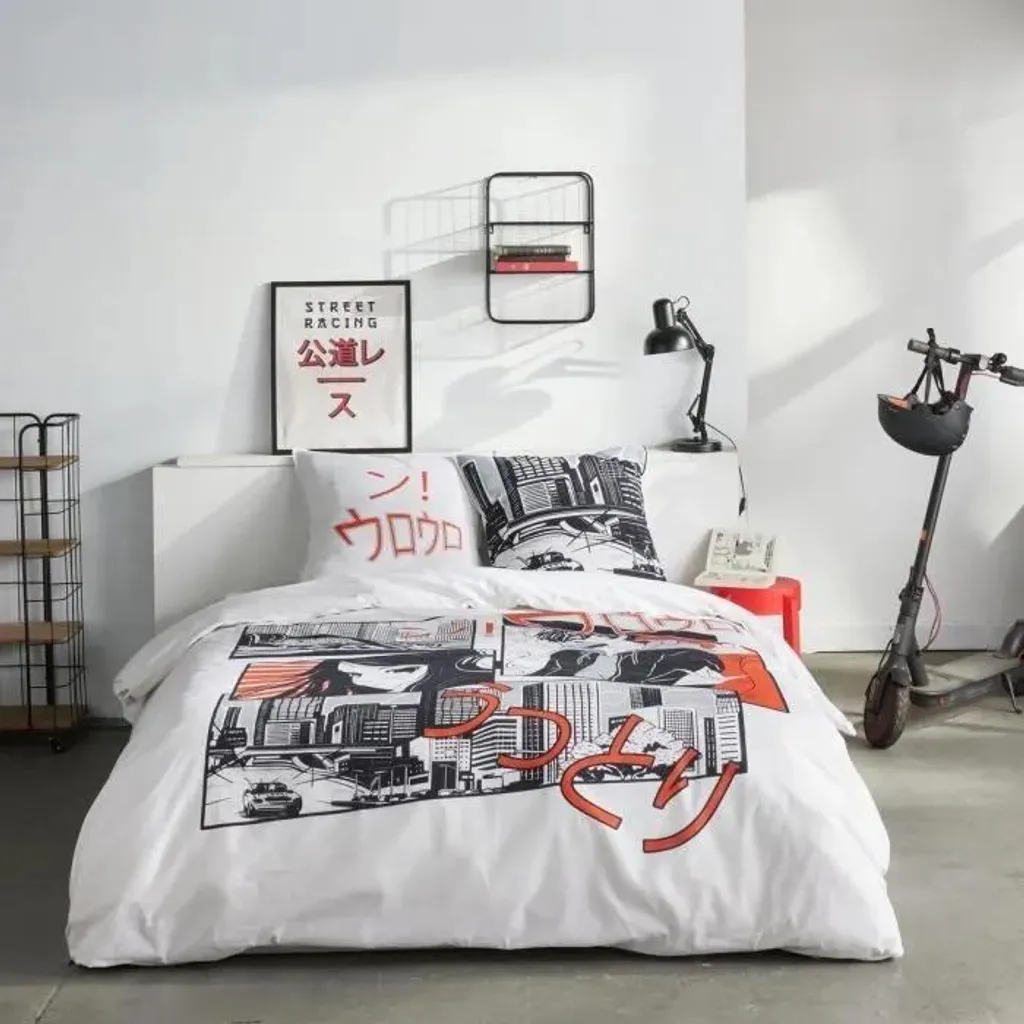 Linge de lit double 240x220 Today Java en coton style manga pour adulte