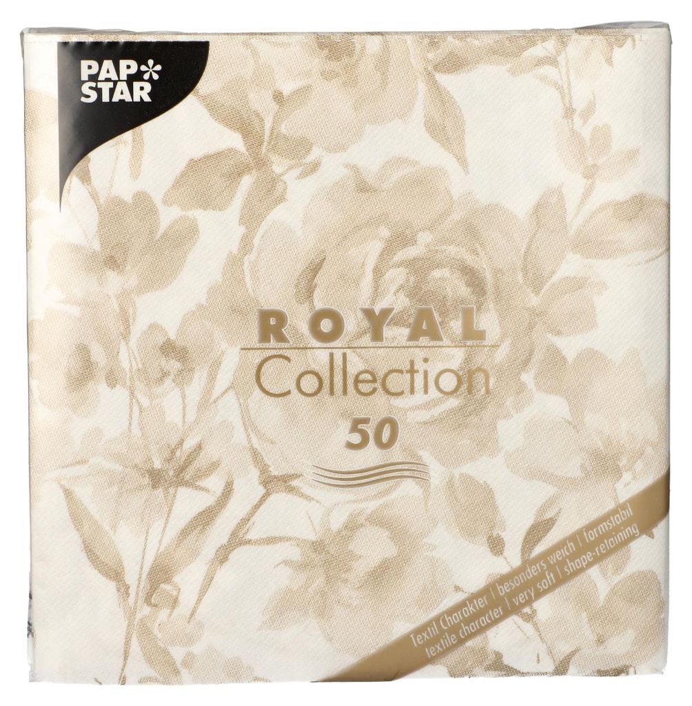 Papstar Servietten hellrosa Rose 40x40 cm 50 Stück Zdjęcie produktu 