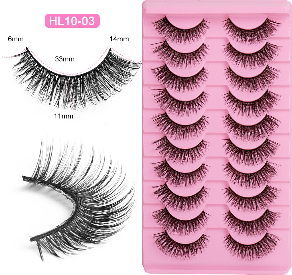 INF Prirodzené umeéné mihalnice HL10-03 (10 párov) Obrázok produktu 