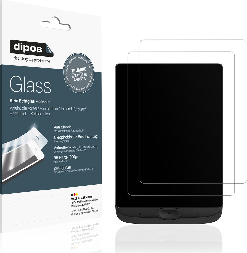 2x Schutzfolie für PocketBook Pova 6 Neo 5G matt - Anti-Shock 9H Folie dipos Glass Kunststoffglas