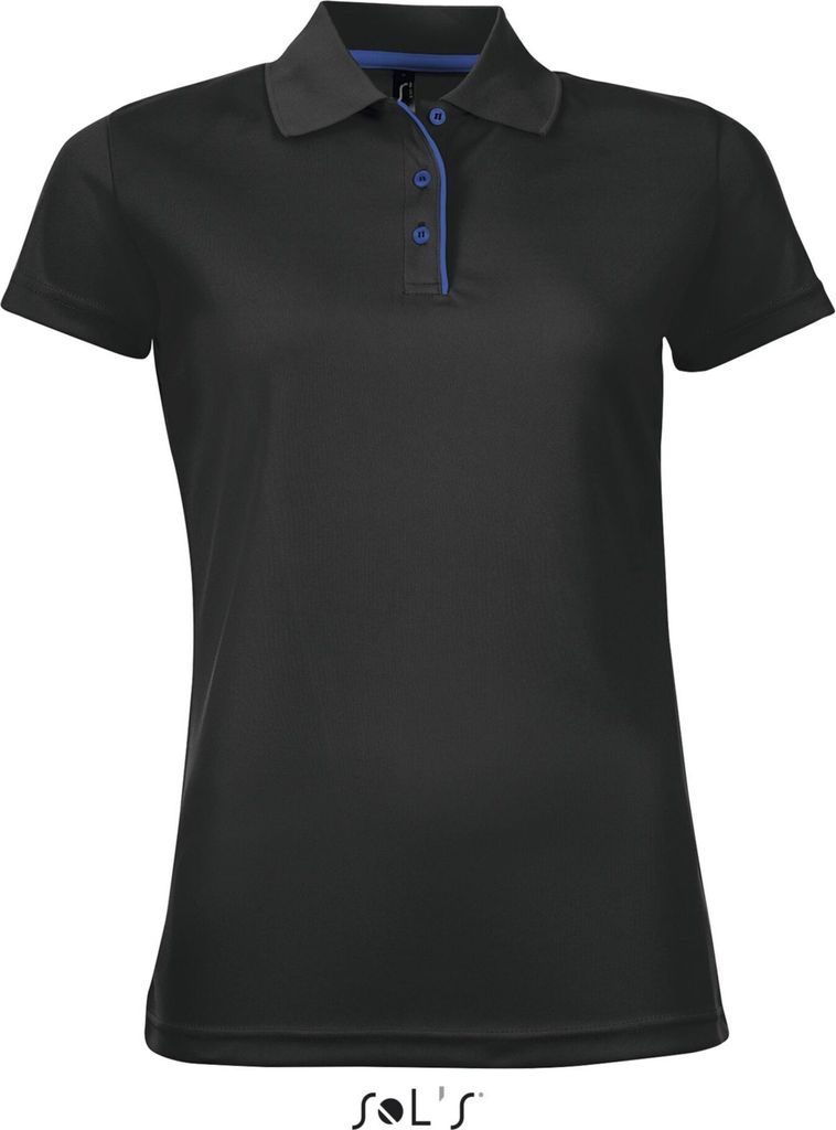 SOLs 01179 | Womens Sports Damen Poloshirt Performer - Farbe: Black - Größe: S