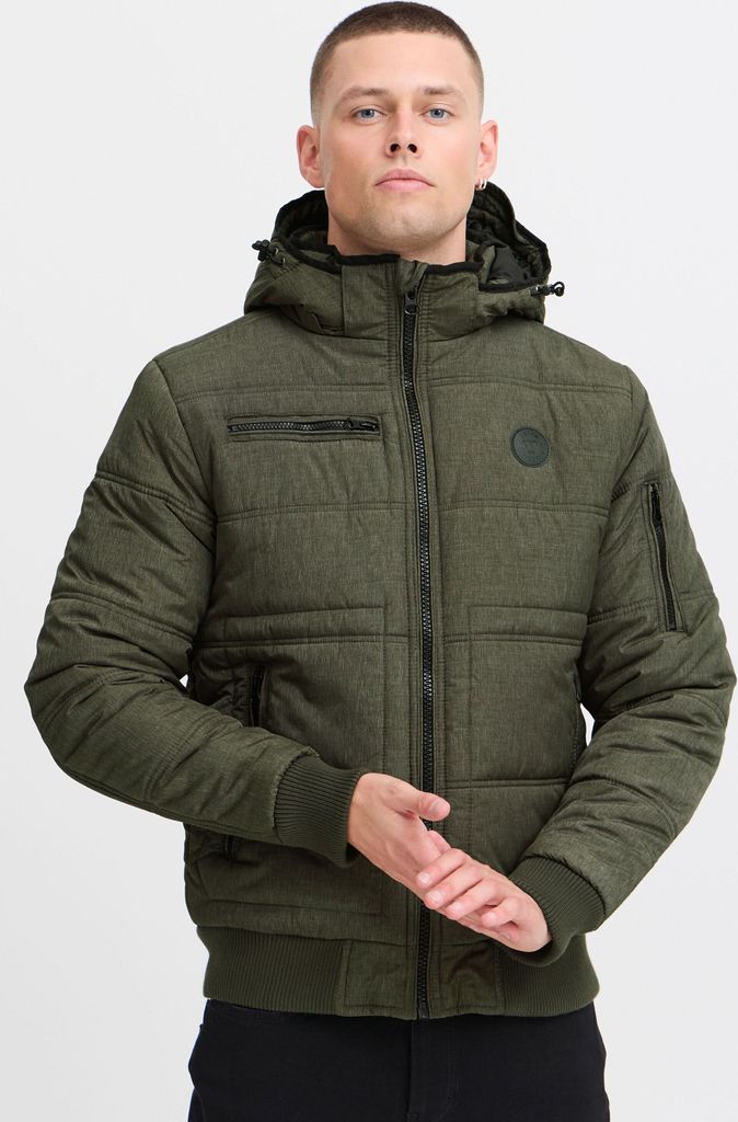 BLEND BHBoris Herren Winterjacke Steppjacke Jacke gefüttert mit abnehmbarer Kapuze Reißverschlusstaschen Regular fit