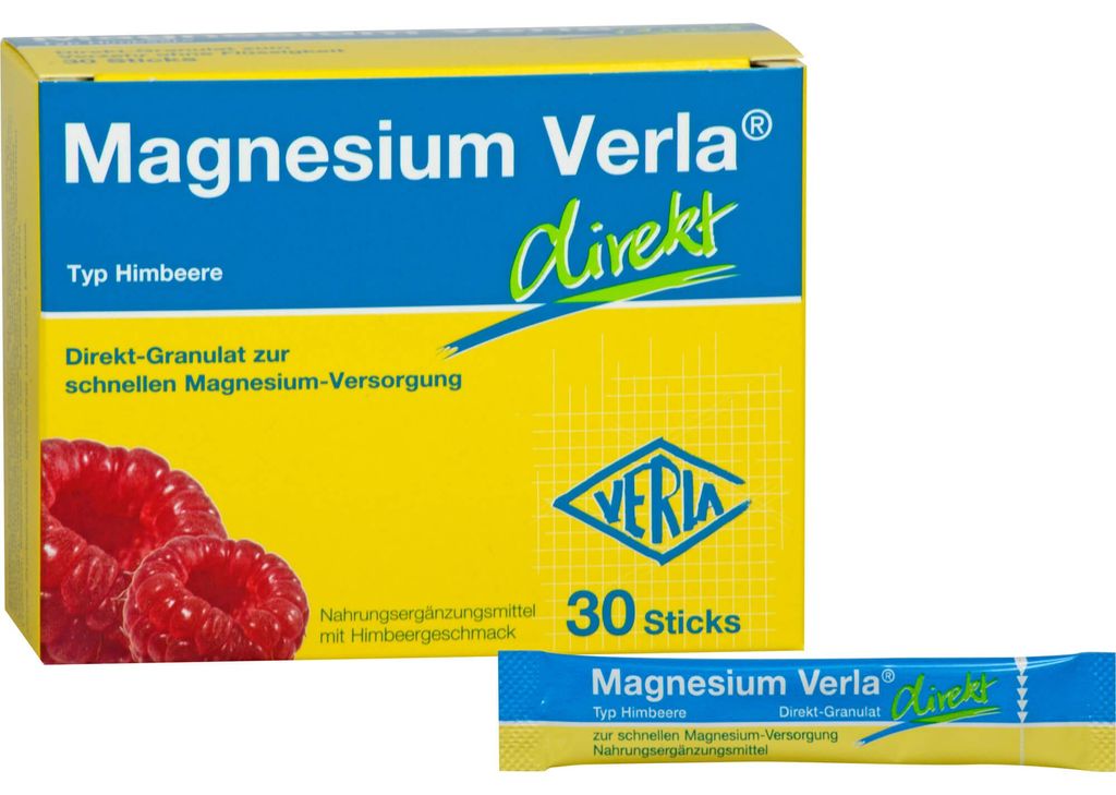 Magnesium Verla direkt Typ Himbeere Sticks, 30 St. Beutel Produktbild 