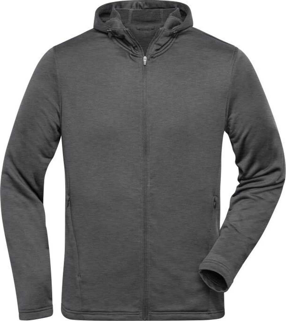 Men's Sports Zip Hoody dark-melange, Gr. XL