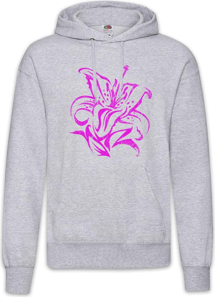 Urban Backwoods Hawaii Flower I, Herren Hoodie, Farbe: Hellgrau, Größe: XL