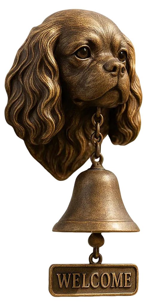 Retro-Türklingel mit Hundemotiv, Welpenkopf, Ladenbesitzer-Glocke, dekorative Glocke für Zuhause, Büro oder Eingang, Geschenk für Tierliebhaber