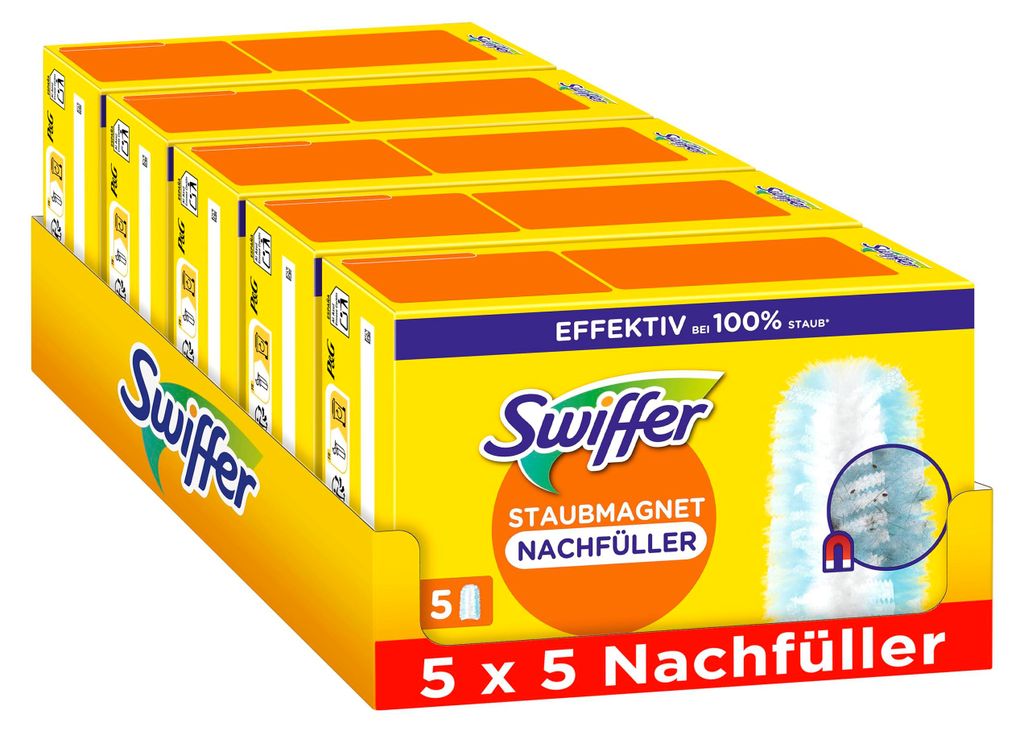 Swiffer Staubmagnet Nachfüllpackung, 25 Tücher, fängt 3-mal Produktbild 