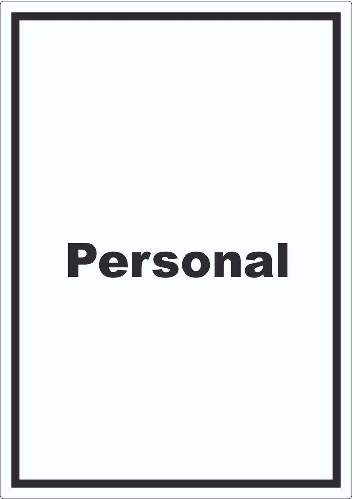 Personal Aufkleber mit Text hochkant A4 (210x297mm)