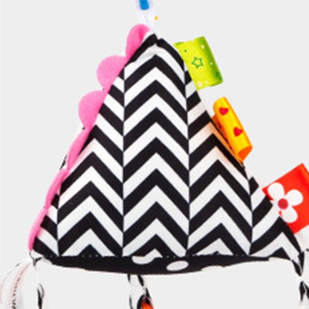 Schwarz-weißes Kinderwagen-Spielzeug, kontrastreich, frühe Bildung, Baby-Plüschrasseln, Ringe, zum Aufhängen, für Babys im Alter von 0 bis 1 J...